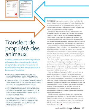 Transfers of Animal Ownership Transfers of Animal Ownership